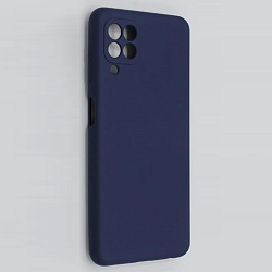 Задняя накладка SILICONE COVER для Samsung Galaxy A12 темно-синяя