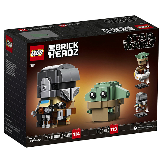 Конструктор LEGO BrickHeadz 75317 Мандалорец и малыш