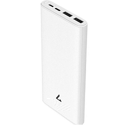 Внешний АКБ AMFOX APB-510 (10000mAh) (2USB), microUSB, Type-C, белое