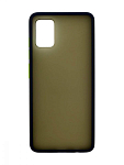 Задняя накладка ZIBELINO Plastic Matte для Samsung Galaxy A51 синяя окантовка