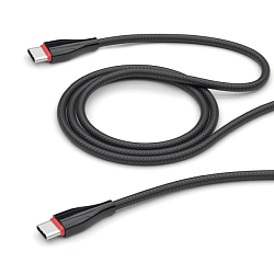 Кабель Type-C <--> Type-C  1.0м DEPPA Ceramic черный (72397)