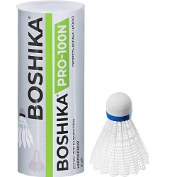Набор воланов для бадминтона BOSHIKA PRO-100N, 3 шт., цвет белый