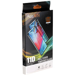 Противоударное стекло 11D FAISON для SAMSUNG Galaxy S10 Lite черное, полный клейый