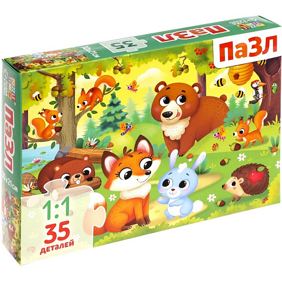 Пазл «Зверята в лесу», 35 деталей 9178204