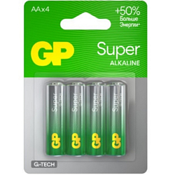 Элемент питания GP LR06 Super G-Tech BL-4 (15AA21-2CRSBC4)