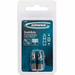 Набор бит PH1х25, сталь S2, 2 шт.// Gross