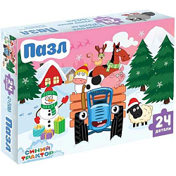 Пазл «Синий трактор: Украшаем ёлочку», 24 элемента 10631182