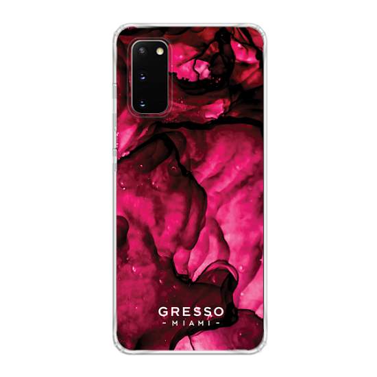 Задняя накладка GRESSO для Samsung S20. Коллекция "Skyfall". Модель "Cherry Red"