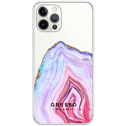 Задняя накладка GRESSO для iPhone 12 Pro Max. Коллекция "Drama Queen". Модель "Unicorn Agate".