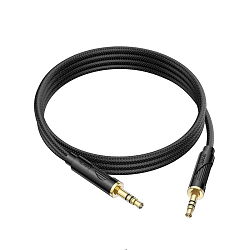 Кабель Jack 3.5 <- > Jack 3.5  1.0м HOCO UPA30, Friend, чёрный