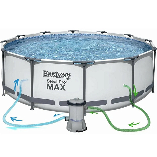 Бассейн каркасный Bestway 56416, 366 х 76 см, 6473 л