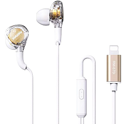 Наушники REMAX RM-670i, белый, Lightning