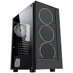 Корпус FORMULA F-33RGB черный без БП ATX 3x120mm 2xUSB2.0 1xUSB3.0 audio bott PSU