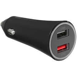 Авто ЗУ 2USB 3A Xiaomi GDS4147GL черное, 37W+QC3.0