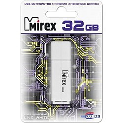 USB 32Gb Mirex LINE белый