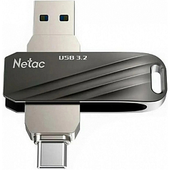 USB 128Gb NETAC US11 Dual чёрный/серебро (USB 3.0 / Type C)