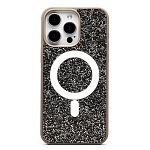 Задняя накладка SM029 POSH SHINE SafeMag для iPhone 15 Pro Max россыпь кристаллов (gray titanium)