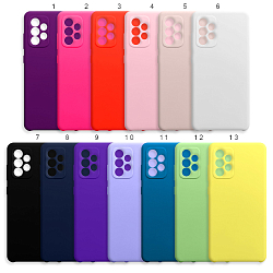 Задняя накладка SILICONE COVER для Samsung Galaxy A72 МИКС