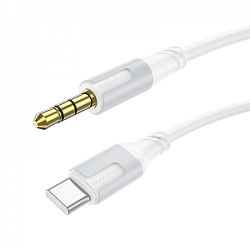 Кабель Jack 3.5 <--> Type-C  1.0м BOROFONE BL21 белый