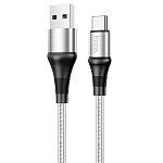 Кабель USB <--> Type-C  1.0м HOCO X50 серый