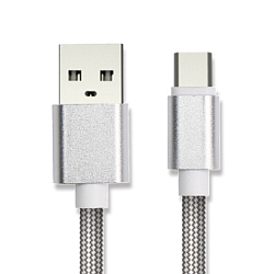 Кабель USB <--> Type-C  1.0м JET.A JA-DC34 серый, 2A