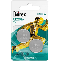 Элемент питания MIREX CR2016 BL-2 (2/40/480), ecopack