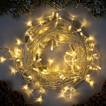 Гирлянда "Нить" 10 м, свечение тёплое белое, 8 режимов, IP20