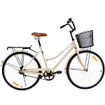 Велосипед TORRENT Romantic, Фиолетовый (рама сталь 20", дорожный, 1скорость, колеса 28д., корзина) (28" / 20")