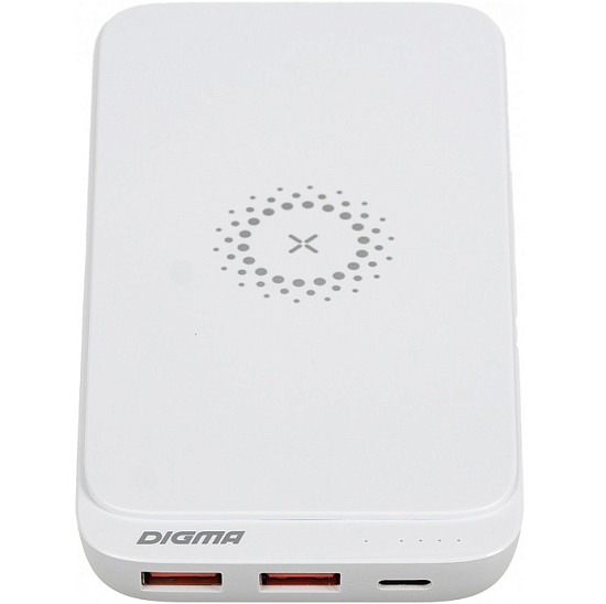 Внешний АКБ DIGMA DGPQ10E (10000mAh) белый (DGPQ10E20PWT)