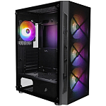 Корпус 1STPLAYER FIREBASE XP Black / ATX / 4x120mm LED fans / XP-BK-4F1
