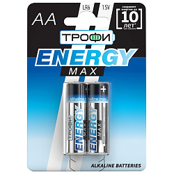 Элемент питания ТРОФИ LR06 ENERGY MAX BL-2 (40/320/15360)