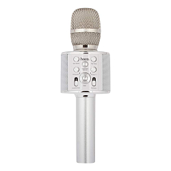 Микрофон КАРАОКЕ БП HOCO Cool sound, BK3 серебряный