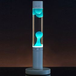 Лава-лампа Amperia Slim Бирюзовая/Прозрачная (39 см)