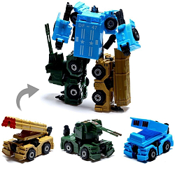 Набор роботов «Военный отряд», трансформируются, 3 штуки, собираются в 1 робота