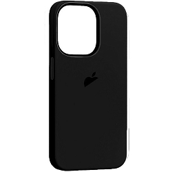 Силиконовый чехол SILICONE CASE для iPhone 15 Pro Max (MagSafe + анимация NFC Clear) c LOGO Black