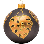 Шар "Резные листочки 1", 80мм, в подарочной упаковке КУ-80-224265/1