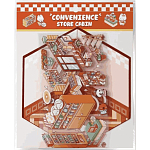 Наклейки+пинцет для творчества румбокс "Магазин еды", оранжевые (16*20 см)