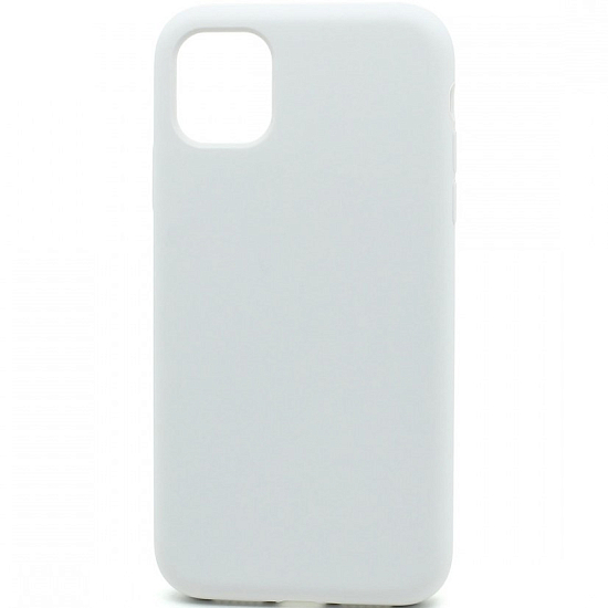Силиконовый чехол SILICONE CASE для iPhone 11 полная защита (белая) (не оригинал)