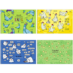 Альбом д/рис. BRAUBERG Пернатые А4 40л.,195х285мм 107120