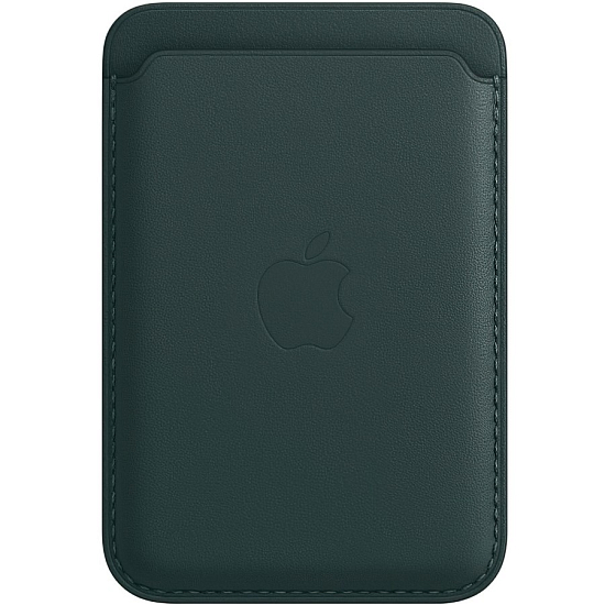 Кошелек для карт MagSafe Leather Wallet для Apple iPhone с анимацией кожаный, №03 Темно-Зеленый