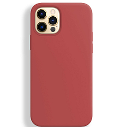 Силиконовый чехол SILICONE CASE для iPhone 12 Pro Max (25 кораллово-красный)