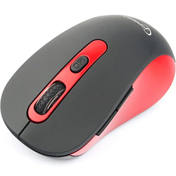 Мышь БП GEMBIRD MUSW-221-R чёрный/красный
