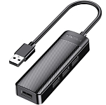 USB-Хаб Kakusiga KSC-1409-G 4USB 2.0 0.2 м на USB черный