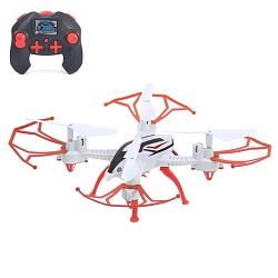 Квадрокоптер р/у SKYDRONE, работает от аккумулятора, цвет красный