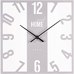 Часы настенные РУБИН "Классика" из металла, 30*30 см, открытая стрелка, серебро (3004-002)