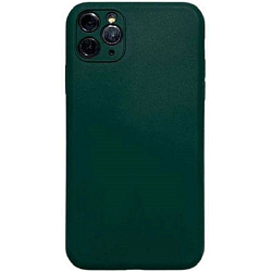 Cиликоновый чехол CTR для iPhone 11 Pro Max с отверстием под камеры (темно-зеленый)