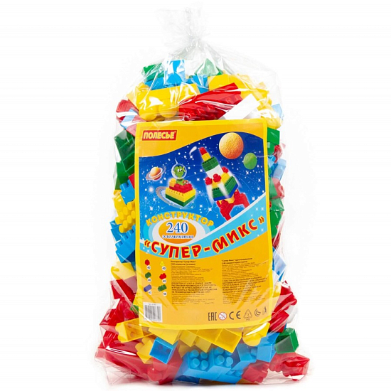 Конструктор ПОЛЕСЬЕ "Супер-Микс" (240 элементов)
