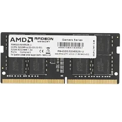 Оперативная память DDR4 32Gb AMD Radeon 3200 SO DIMM R9 Gamer Series Gaming Memory R9432G3206S2S-UO Non-ECC, CL16 1.2V, Bulk/Tray (R9432G3206S2S-UO)