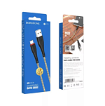 Кабель USB <--> microUSB  1.0м BOROFONE BX25 Powerful чёрный