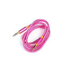 Кабель Jack 3.5 <--> Jack 3.5  1.0м JET.A JA-AC01 розовый